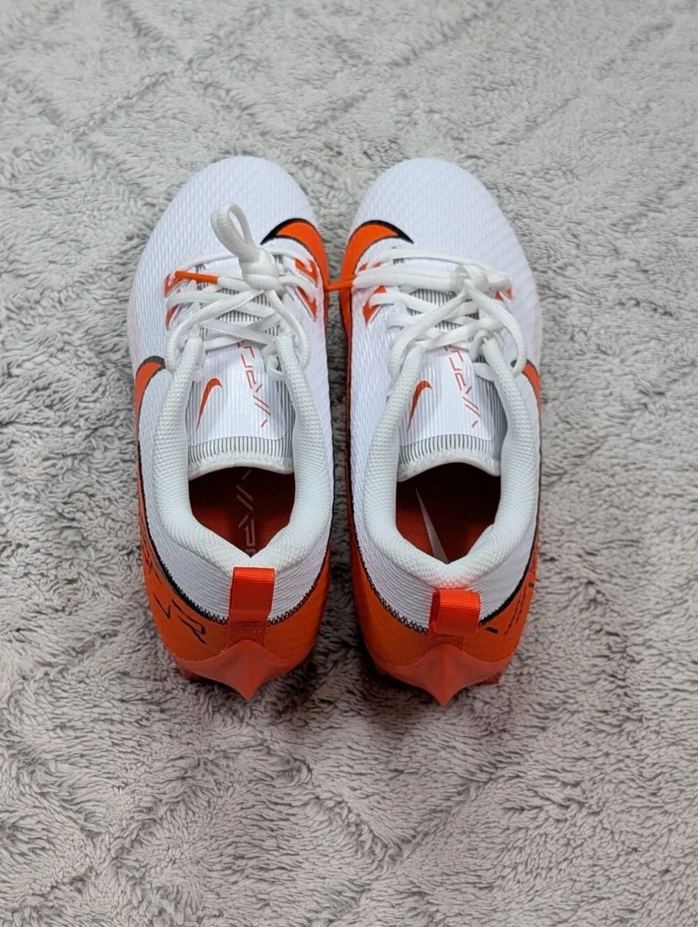 Nike Vapor Edge Speed 360 2 White Orange Football Cleats Mens 9 FQ4045-100 NEW - Picture 4 of 6